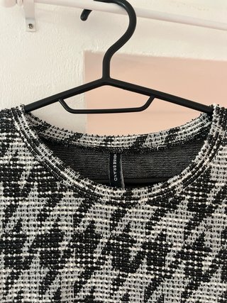 Vestido estampado pata de gallo