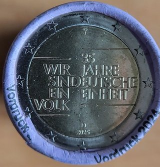 Moneda 2€ Alemania 2025 - 35 Años Unidad Ceca J