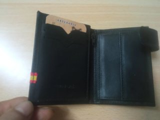 Cartera Monedero La Legión piel cuero Negro