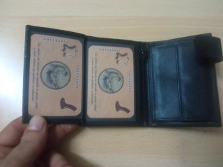 Cartera Monedero La Legión piel cuero Negro