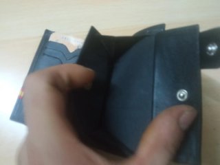 Cartera Monedero La Legión piel cuero Negro