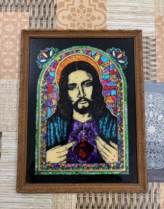 Cuadro Vidriera Jesús Sagrado Corazón