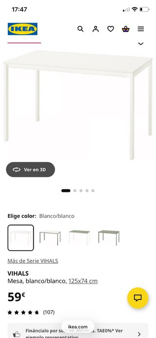 Mesa blanca