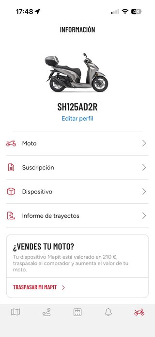 Honda SH125i Scooter Negra y Blanca