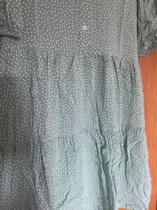 Vestido mini lunares verde EASY WEAR Talla XS