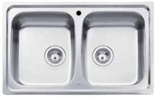 Fregadero doble seno acero inoxidable sin usar