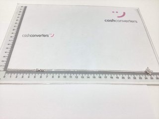 cadena plata 925mm con piedra con circonita 19 2.5cm