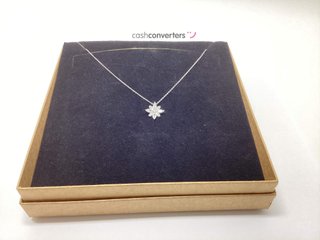 cadena plata 925mm con piedra con circonita 19 2.5cm