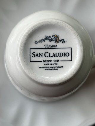 4 Tazas San Claudio Toscana con Platos