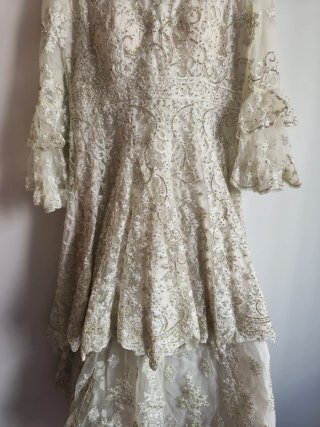 Vestido Novia Asiático Bordado- 3 piezas