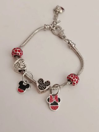 Pulsera Minnie y Mickey Disney con varios charms