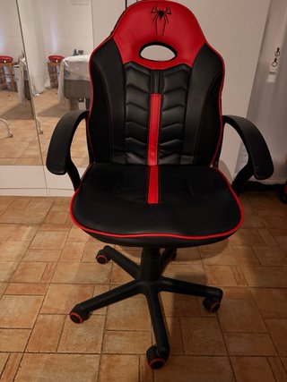 Silla Gaming Negra y Roja Diseño Spiderman