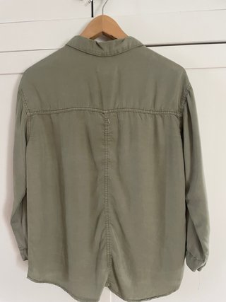 Camisa vaquera verde Zara
