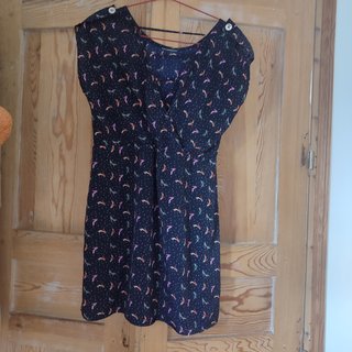 Vestido corto vintage estampado