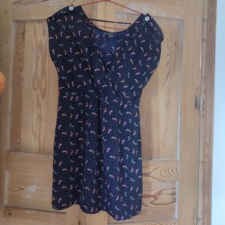 Vestido corto vintage estampado