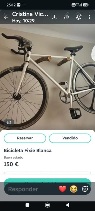 Bicicleta Fixie Blanca