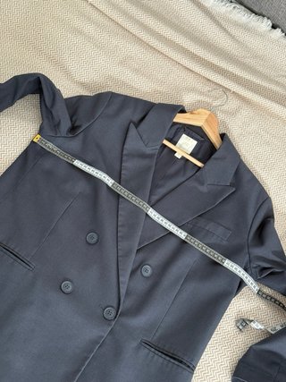 Blazer H&M Oversize Azul Marino