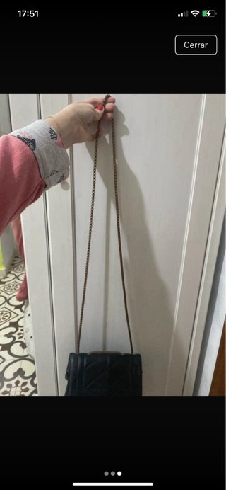 Bolso negro cadena asa ajustable