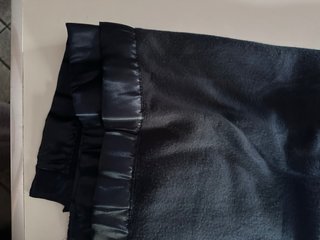 Coperta plaid blu scuro 120x160