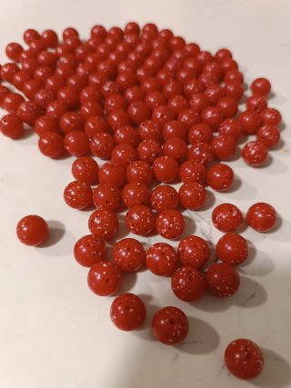 100 Abalorios Rojos o blancos con chispas a elegir