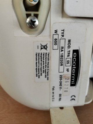 2 Radiadores Ecotermi Bajo Consumo 600W cada uno