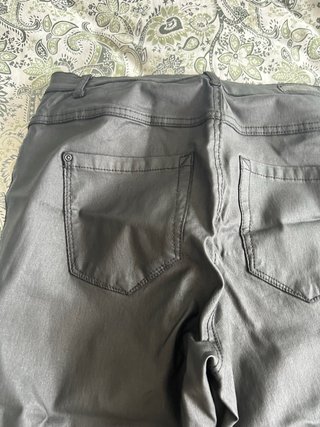 Pantalón de cuero mujer negro