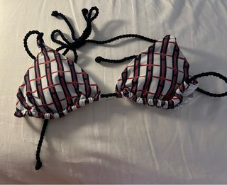 Slip bikini Tommy Hilfiger righe rosse