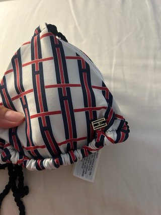 Slip bikini Tommy Hilfiger righe rosse