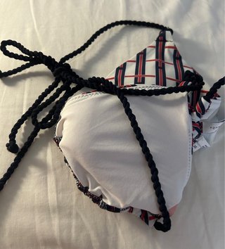 Slip bikini Tommy Hilfiger righe rosse