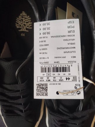 Zapatillas negras piel Springfield Talla 44
