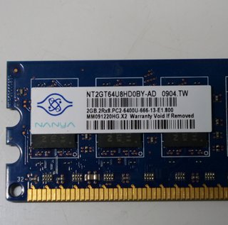 2x Módulos RAM Nanya 2GB DDR2 PC2-6400