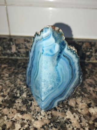 Ágata azul pulida
