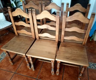 Sillas de madera maciza (6 unidades) muy cuidadas