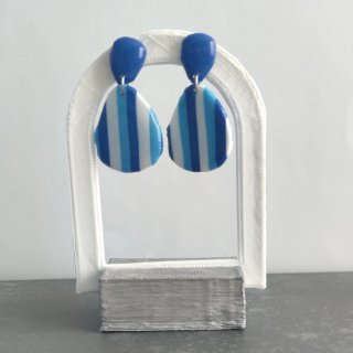 Conjunto joyería artesanal azul y blanco