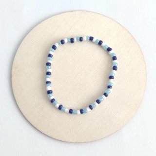 Conjunto joyería artesanal azul y blanco