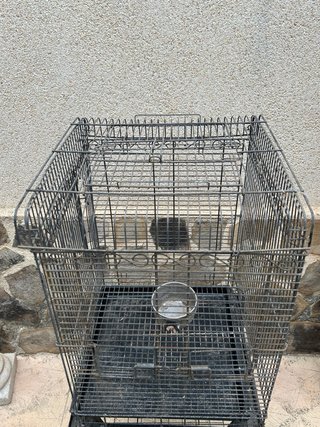 Jaula para loros negra