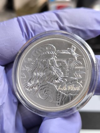 Moneda 1 Onza Plata Leonardo Da Vinci Iconos Insp