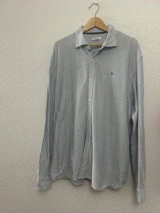 Camisa Pedro del Hierro rayas azul y blanco