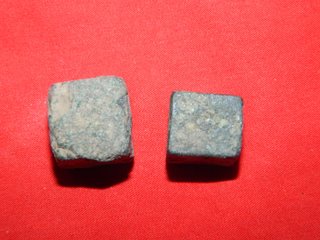 dados de juego de bronce, de época Ibero Romana