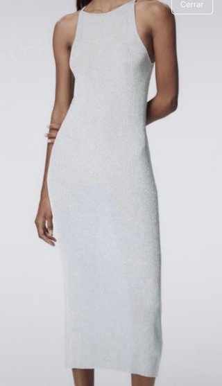 Vestido Sfera plateado brillo