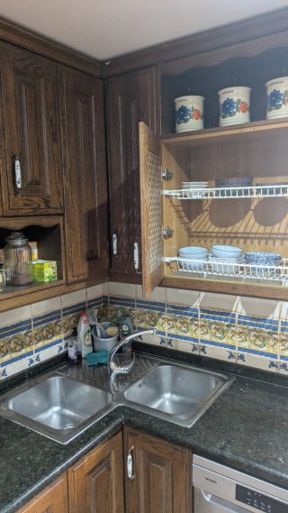 Cocina completa de madera maciza con electrodomést