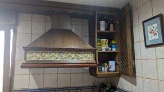 Cocina completa de madera maciza con electrodomést