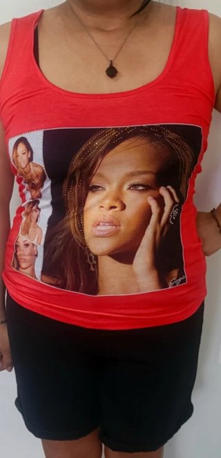 Conjunto camiseta Rihanna y Pantalón Rosa