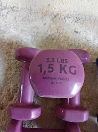 Juego de pesas 1.5 kg y 2 kg Lote 30€ todas!