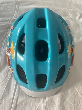 Casco bici infantil azul animales