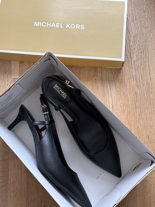 Zapatos Michael Kors Tacón Kitten Negros Nuevos
