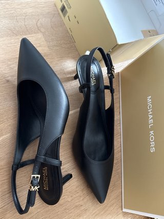 Zapatos Michael Kors Tacón Kitten Negros Nuevos