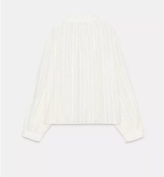Blusa Zara Romántica Entredoses Blanca