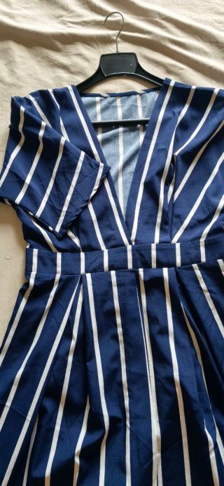 Vestido rayas azul y blanco