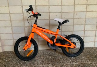 Bicicleta infantil 14 naranja